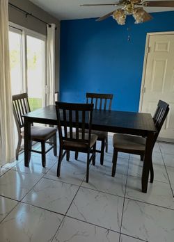 Dining room table and chairs