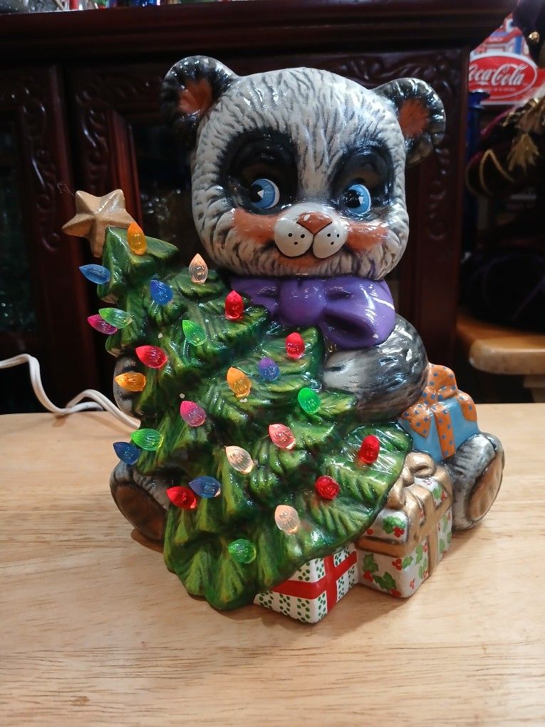 Vintage Christmas Panda 