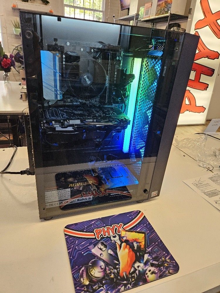 Aura Gaming PC: ASRock B550M, 4.4 Ryzen 7 3700X, RX 6400, 16GB RAM, 1TB M.2, 3TB HDD, WIN 11 $740