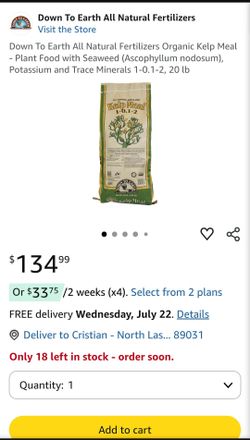 Kelp meal fertilizer