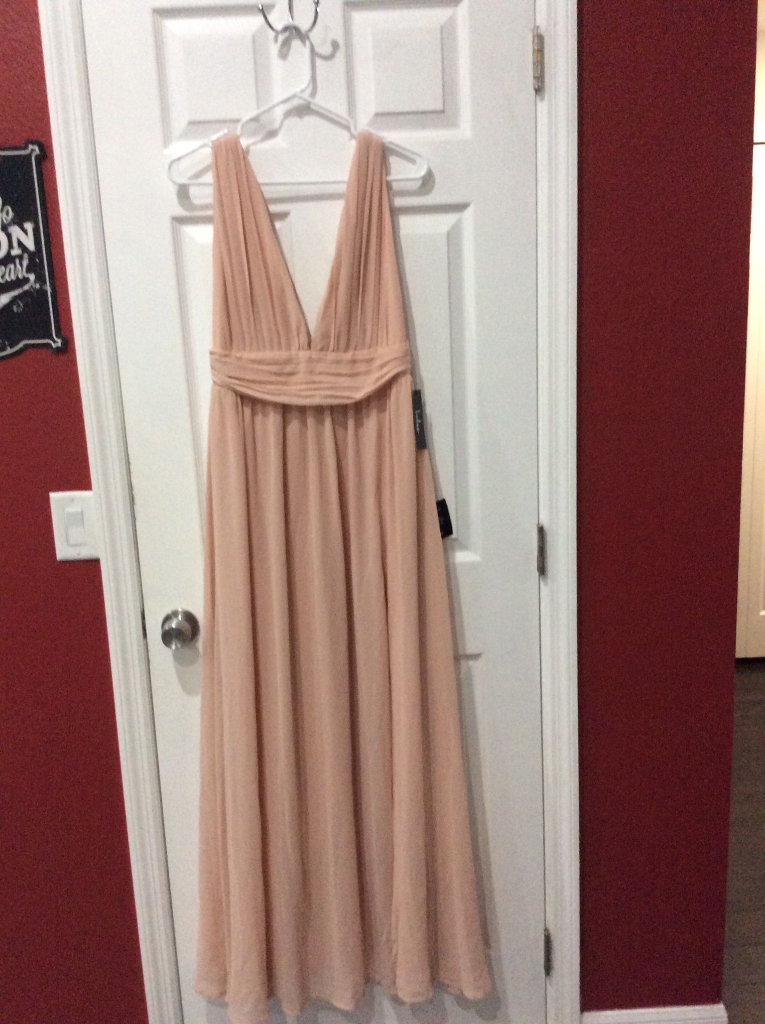 Blush Maxi Dress, Size Medium