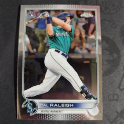 Cal Raleigh Topps Chrome Rookie RC Card