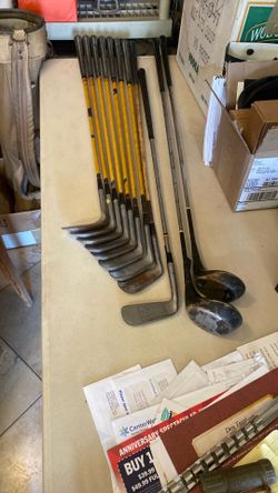 Vintage Golf clubs with bag