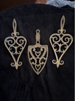 Set of 3 Brass Decorative Trivets