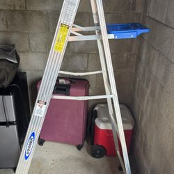 Werner 6 ft Aluminum Step Ladder with Built-In Tool Tray – Great Condition