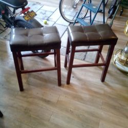 2 Padded Stools 