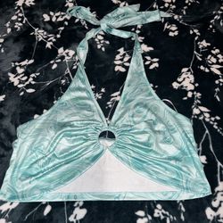 Turquoise Crop Top  