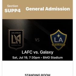 1 Supporters Tickets 07/19 Vs Galaxy