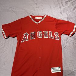 Mike Trout red Angels jersey small