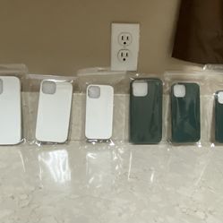 68 Cases de celular Blancos y Verdes I phone 12 y 12 Promax 3 tamaños