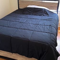 Queen Bed + Mattress (memory foam)