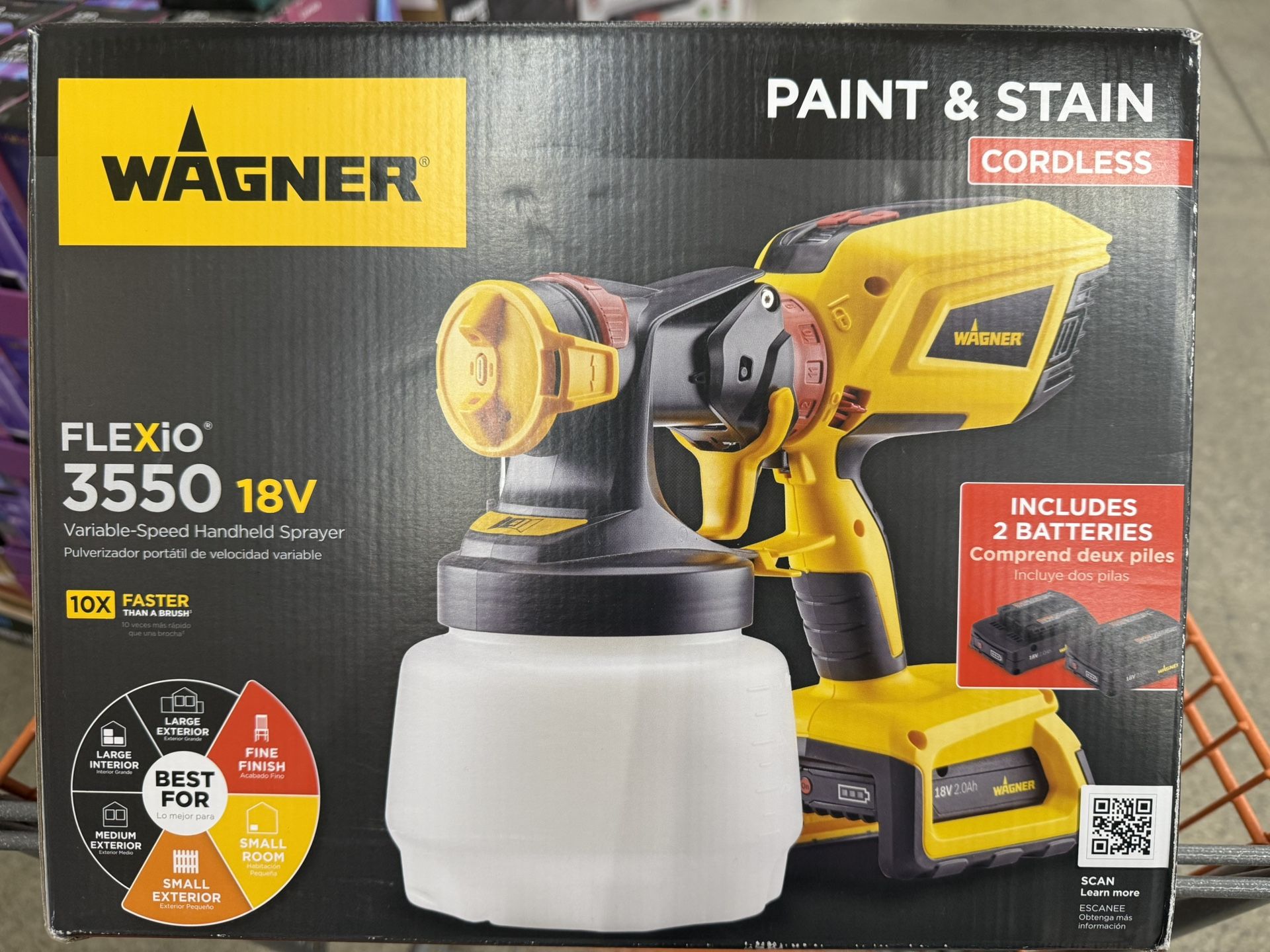 FLEXIO 3550 18V Cordless Handheld HVLP Paint and Stain Paint Sprayer