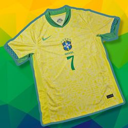 #7 Vini Jr Brazil Men's Home Jersey 