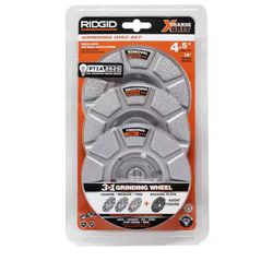 RIDGID 4.5 in. 3-in-1 Exchange Grit Cup Wheel=Rid-130