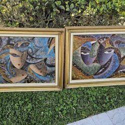 Matching Gold Framed Paintings