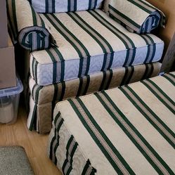 Arm Chair and Ottoman