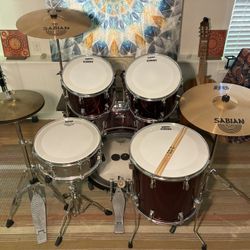1980’s CB700 Drum Set, Steel Snare, Cymbals