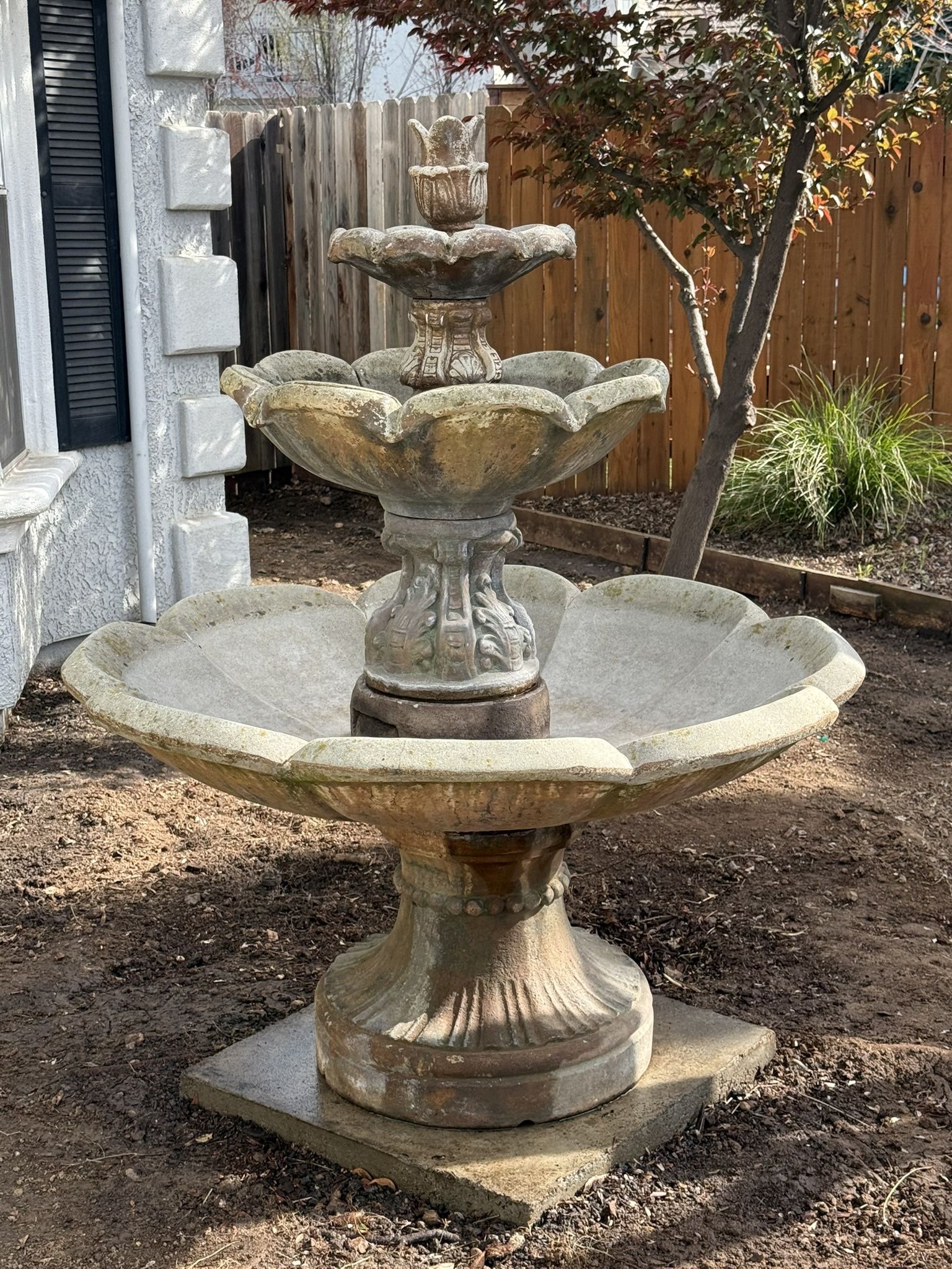 3-Tier Concrete Fountain