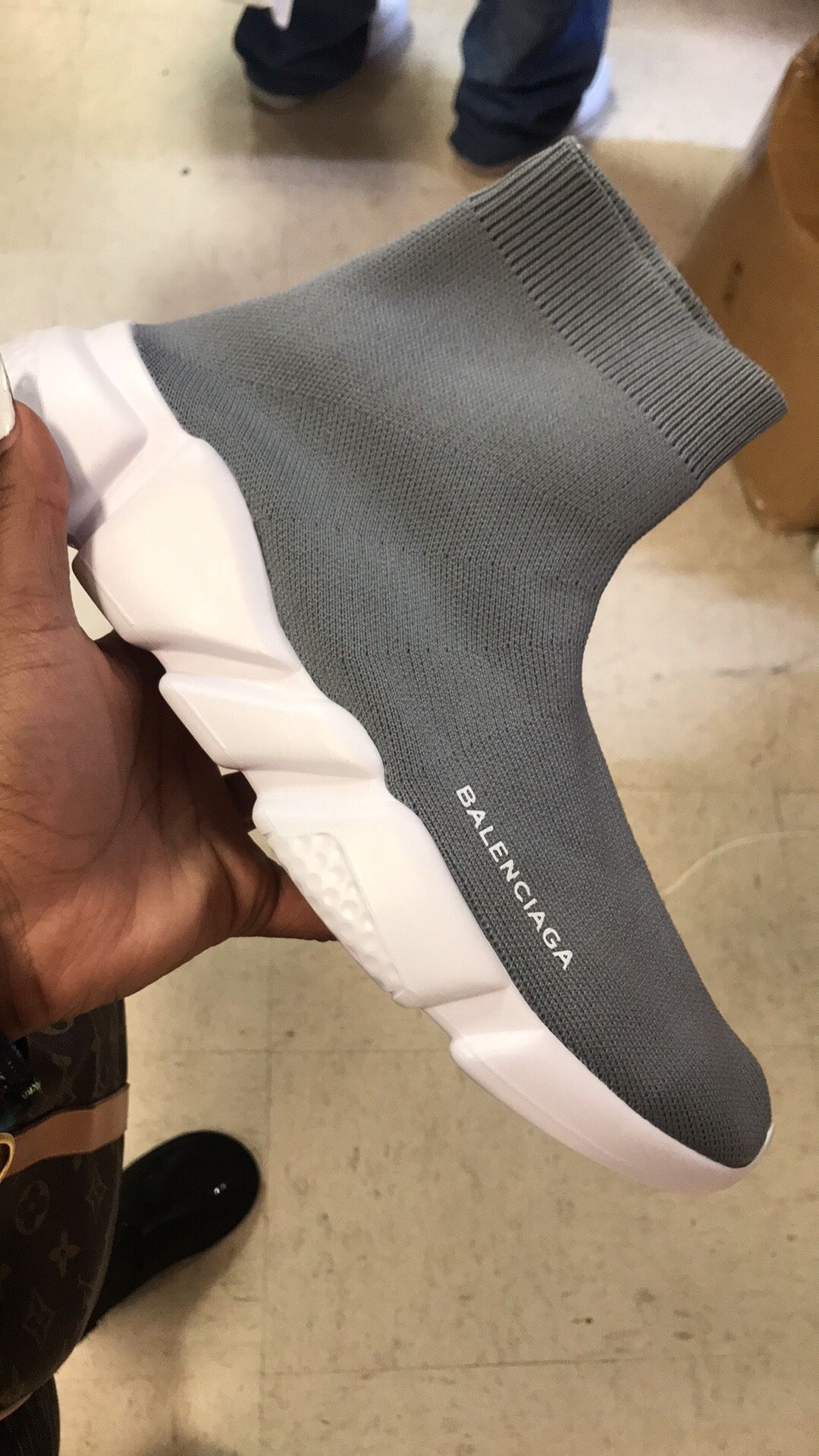 balenciaga sock shoes grey