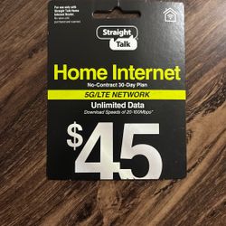 Home Internet 5G/LTE Unlimited Data 30-Day Plan