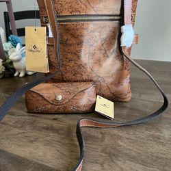 Patricia Nash Map Print Crossbody Purse 