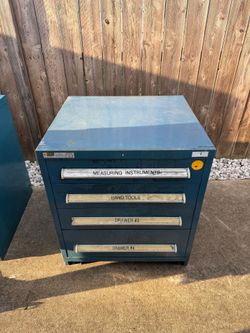Stanley Vidmar Heavy Duty Blue Metal Storage Cabinet