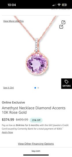 Amethyst Gold & Diamond Pendant