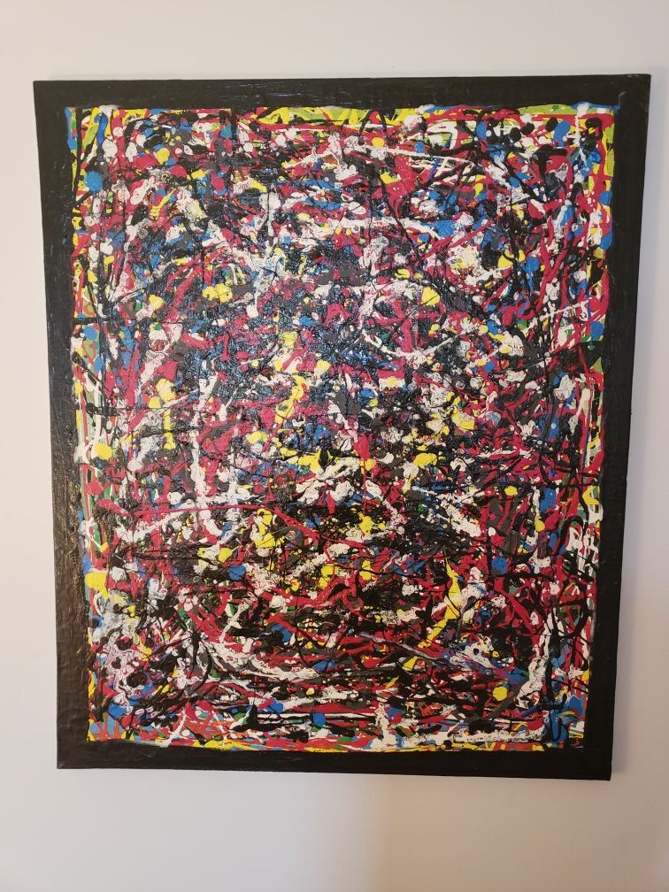 Abstract acrylic art on canvas