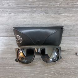 Ray-Ban Sunglasses Rb4165 Justin Matte Black Rubber Frames With Case 
