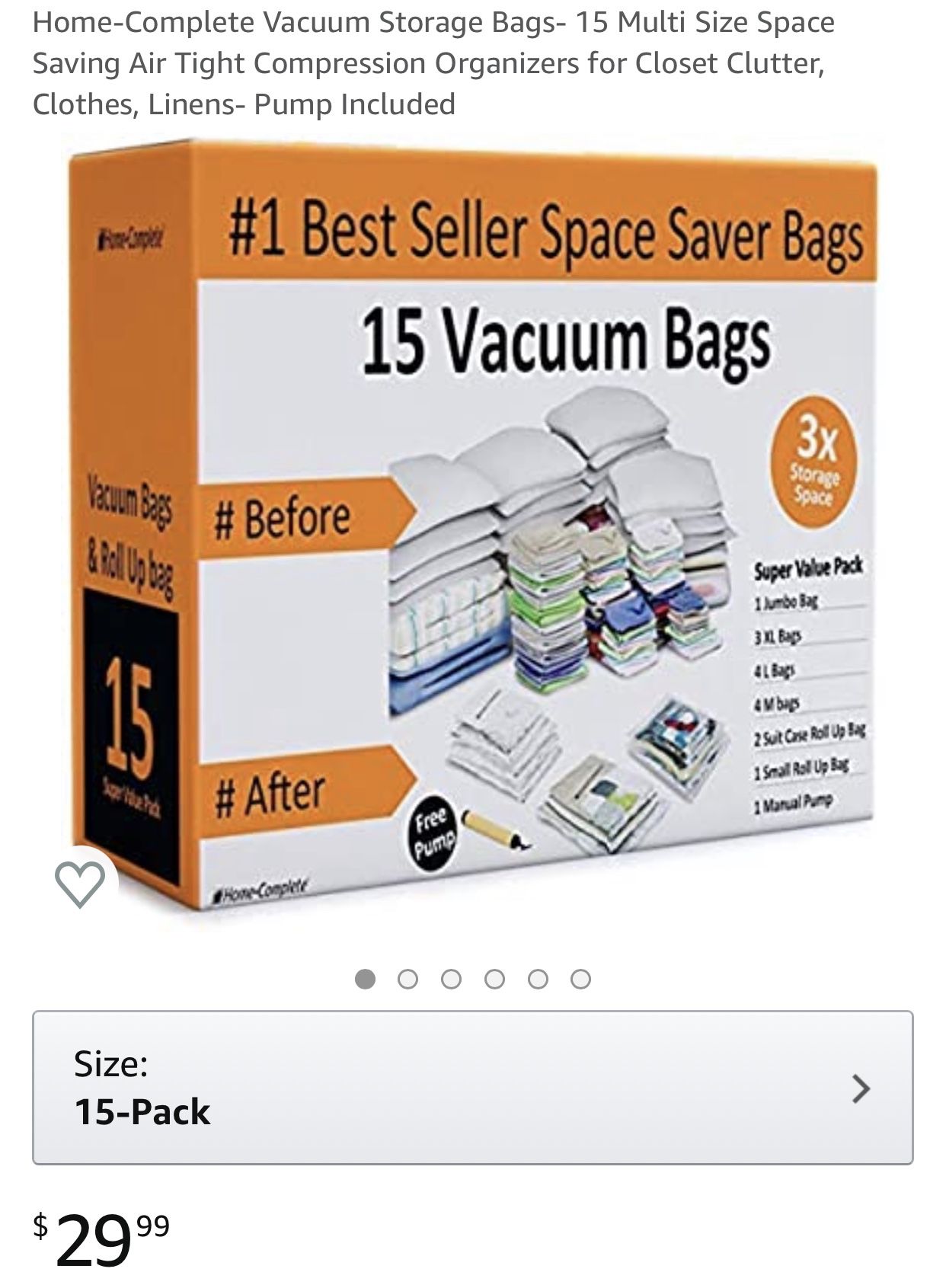 Vacuum Bags With Pump