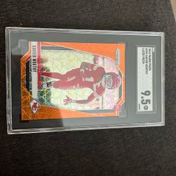 Xavier Worthy 2024 Panini Prizm Rookie – SGC 9.5 (Lazer Prizm)