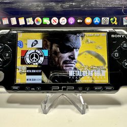 PSP 2001 Modded Piano Black Console - Sony Playstation Portable - New Battery 