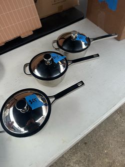 Pans and pots  8.5 inch pots  Titanium non stick pots  Price is for each one  Brand: our place   Brand new  Pick up in sun valley  Cash only