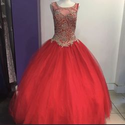 Red quinceanera Dress