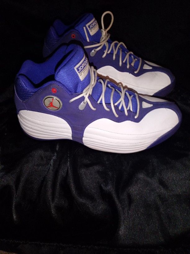 Nike Jordan Jumpman Team One Purple And White Size 10 And 1/2