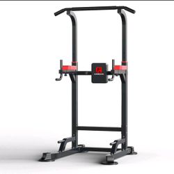 Power Tower Dip Station & Pull-Up Bar, Adjustable Height, Home Gym New In Box