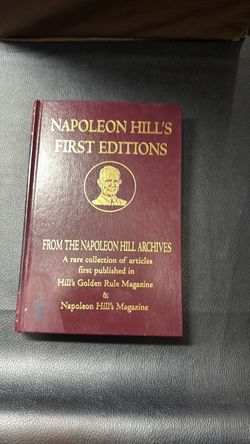 Napoleon Hill's First Editions Hardcover Book