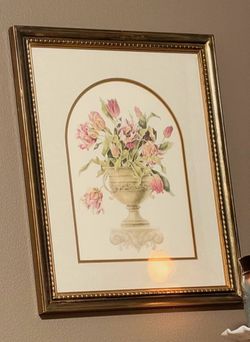 Framed Floral Botanical Print Gold Frame