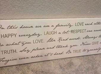 Wall decor quote board