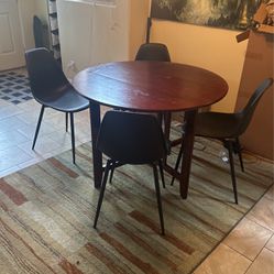 Mid century chairs and Foldable Table
