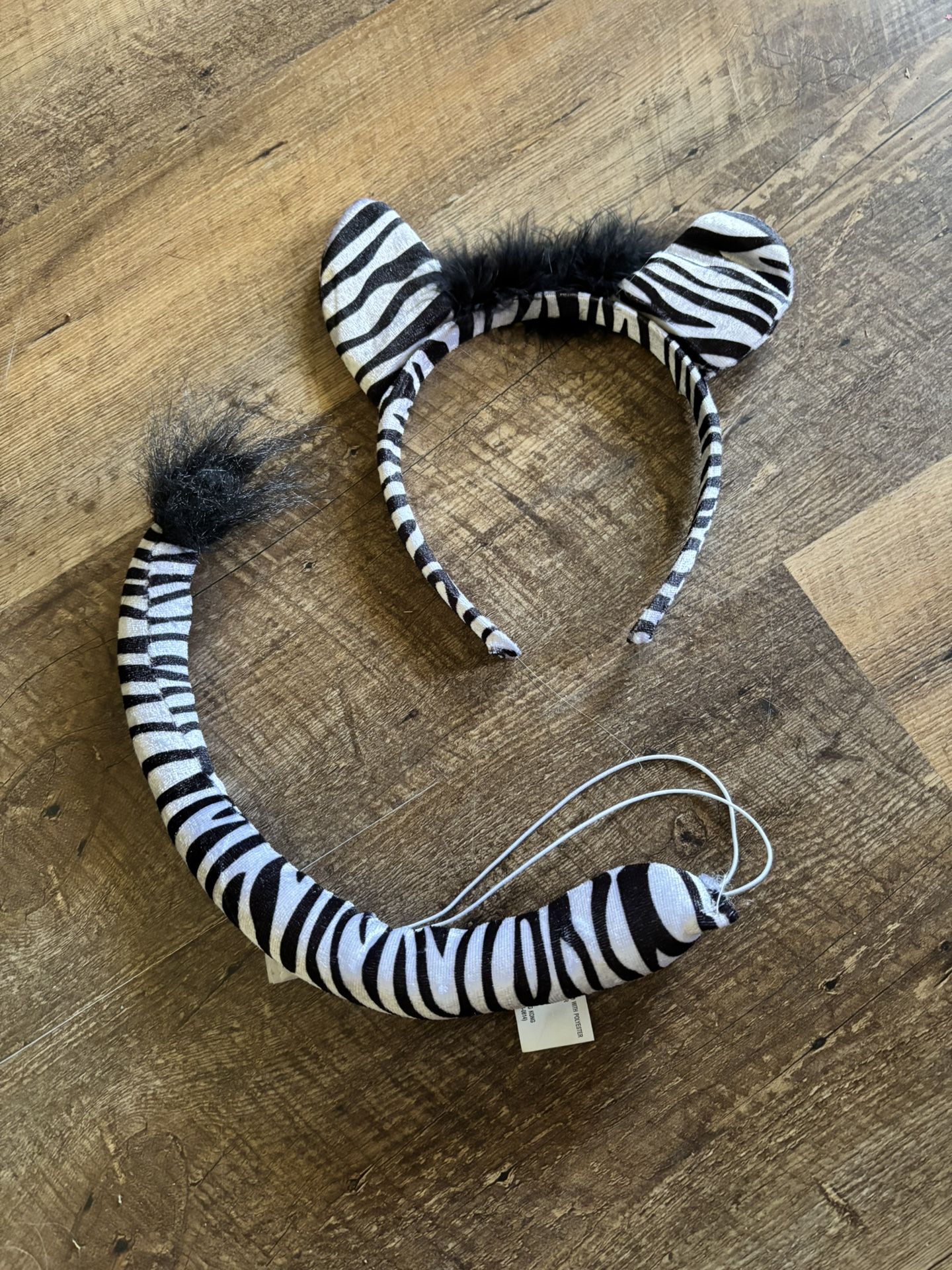 Halloween Toddler Zebra Headband And Tail