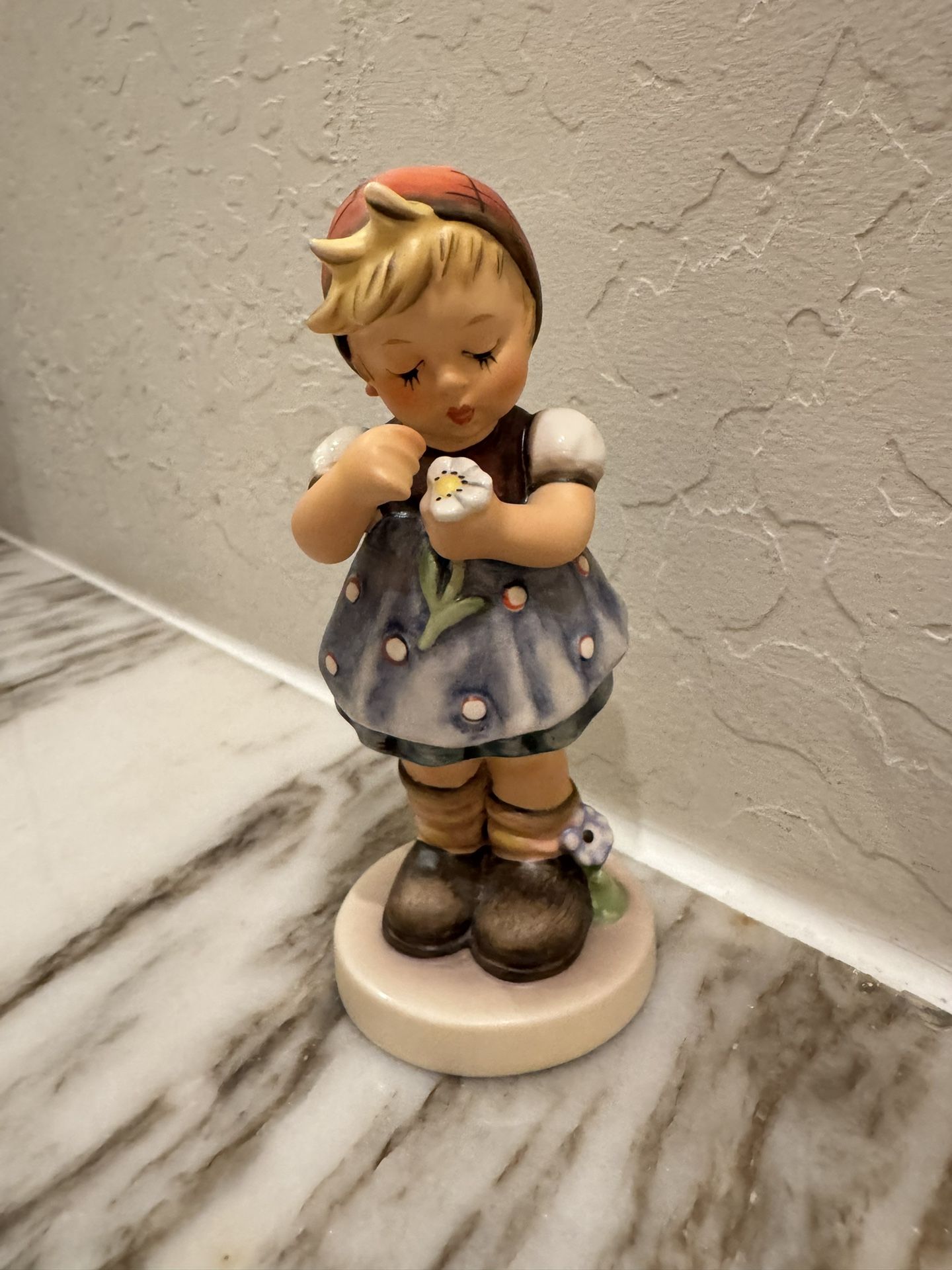 Vintage Goebel Hummel Girl Holding Flower