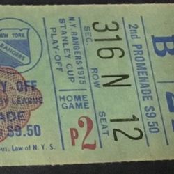NY Rangers-NY islanders Ticket Stub