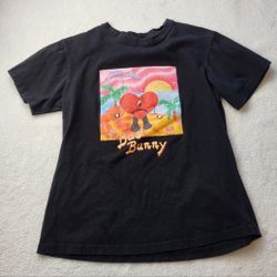 Gildan Black Graphic Cotton Teeshirt Unisex Bad Bunny Size Medium