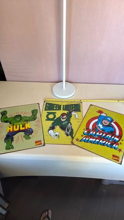 Marvel Comics Superhero Tin Signs Set of 3
