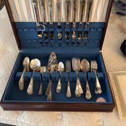 National Silver Co. Real Silver Silverware Set