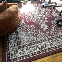 Mandala Deep Red Large Rug 