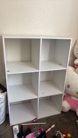 White 6-Cube Storage Shelf Organizer