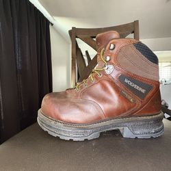 Wolverine Waterproof Work Boots With Front Metal. 