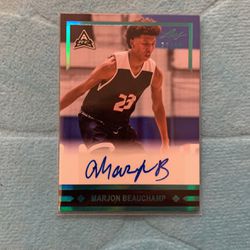 2022 Leaf Autographed Marjon Beauchamp #GLR-MJB Rookie Card 22/99